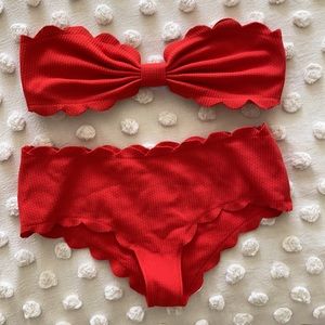 Marysia swimwear set , marysia,  peony , red swimsuit , bikini